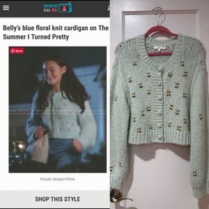 LoveShackFancy Emilie Floral cardigan L ASO the summer I turned pretty